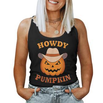 Howdy Pumpkin Western Halloween Costume Fall Autumn Halloween Costume Women Tank Top | Mazezy DE