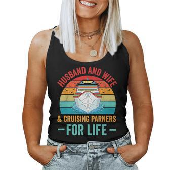 Husband And Wife Cruise Partners For Life Cruising Funny Women Tank Top Basic Casual Daily Weekend Graphic - Seseable