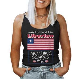 My Husband Is Liberian Liberia Flag Heritage Roots Pride Women Tank Top | Mazezy