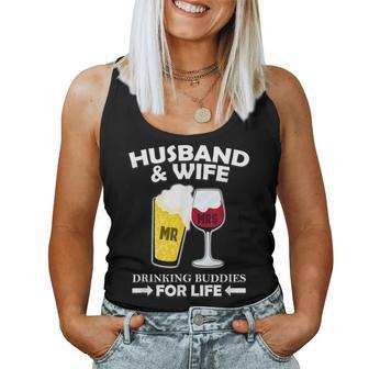 Husband And Wife Drinking Buddies For Life Women Tank Top - Seseable