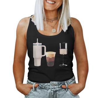 Hydrate Caffeinate Celebrate - Water Coffee Rose Women Tank Top | Mazezy DE