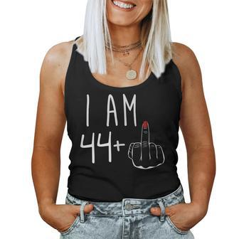 I Am 44 Plus 1 Middle Finger For A 45Th Birthday For Women Women Tank Top Basic Casual Daily Weekend Graphic - Seseable