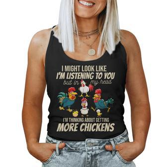 I Am Thinking About Getting More Chickens Funny Farmer Women Tank Top Basic Casual Daily Weekend Graphic - Thegiftio UK
