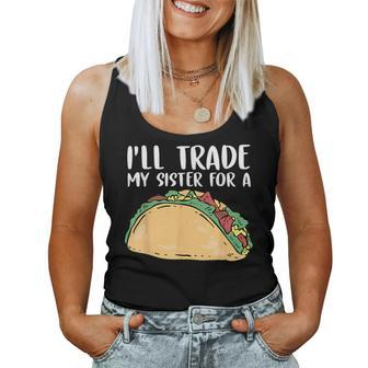 Id Trade Sister For A Taco Happy Cinco De Mayo Sisters Women Tank Top | Mazezy