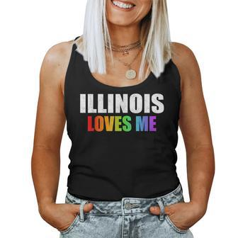 Illinois Gay Pride Lgbt Rainbow Love Chicago Lesbian T Women Tank Top | Mazezy