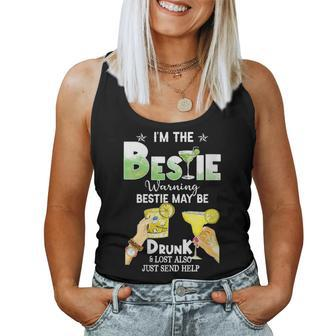 I'm The Bestie Warning Bestie Will Be Drunk Matching Bestie Women Tank Top - Seseable