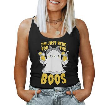 I'm Just Here For The Boos Halloween Ghost Cute Women Tank Top - Seseable