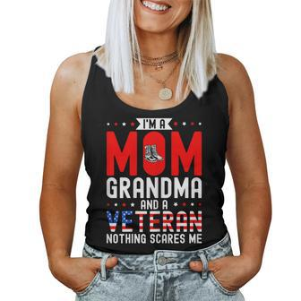 I'm A Mom Grandma And A Veteran Female Veteran Grandmother Women Tank Top | Mazezy