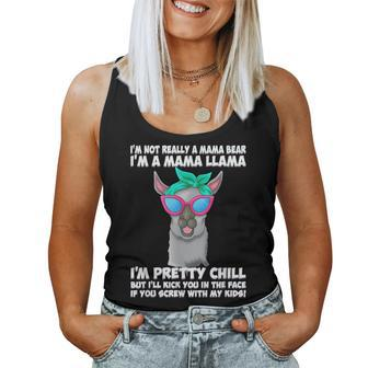 Im Not Really A Mama Bear Im More Of A Mama Llama Funny Women Tank Top Basic Casual Daily Weekend Graphic - Seseable