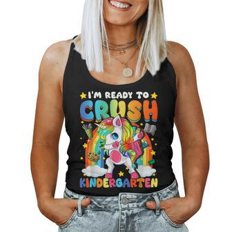 I'm Ready To Crush Kindergarten Dabbing Unicorn Cute Girls Women Tank Top - Seseable