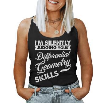 I'm Silently Judging Differential Geometry Teacher Women Tank Top | Mazezy