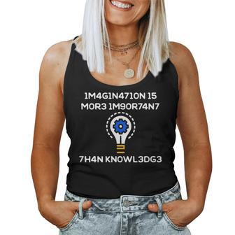 Imagination Is More Important Than Knowledge Numerical Code Women Tank Top Basic Casual Daily Weekend Graphic - Thegiftio UK