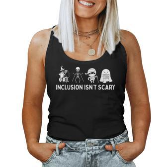 Inclusion Isn't Scary Mummy Boo Ghost Halloween Women Tank Top - Monsterry DE