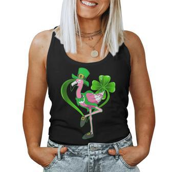 Irish Flamingo Green Saint Patrick Day 2023 Lucky St Pattys Women Tank Top | Mazezy