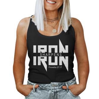 Iron Sharpens Iron Bible Jesus Faith Religious Christian Women Tank Top Basic Casual Daily Weekend Graphic - Seseable