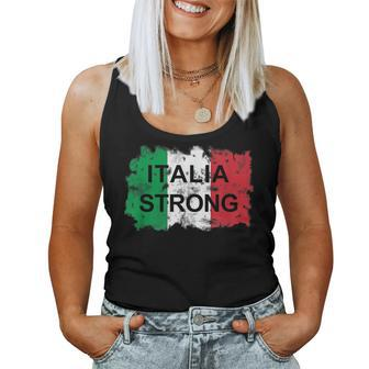 Italia Strong Flag Italy Cool Italian Flags Men Women Kids Women Tank Top | Mazezy