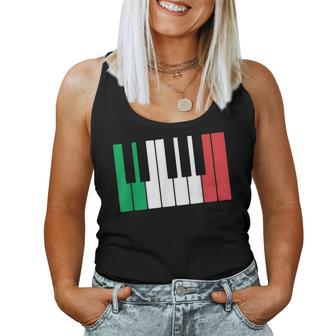 Italian Flag Piano Pianist Music Teacher Musician Women Tank Top | Mazezy