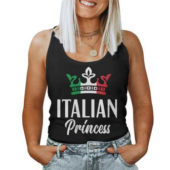 Italian Princess Proud Italian Girl Italy Flag Italian Women Tank Top | Mazezy