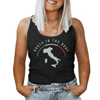 Italy Flag & Italian Map Pun Italia Men Women Women Tank Top | Mazezy