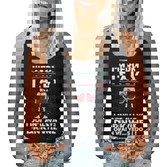 Italy Saying For Expats Italian Wine For Italians Women Tank Top | Mazezy
