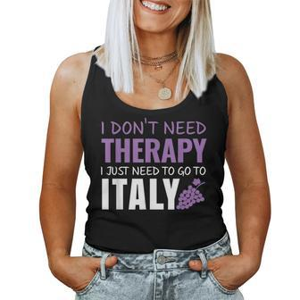 Italy Souvenir Women Men Italian Wine Lovers Women Tank Top | Mazezy