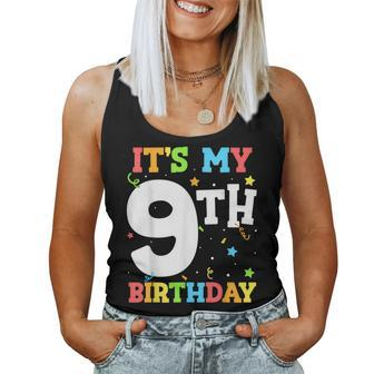 It's My 9Th Birthday 9 Nine Happy Birthday Boy Or Girls Women Tank Top | Mazezy DE