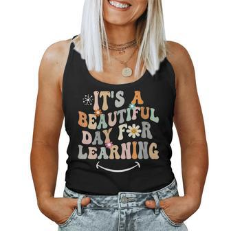 It's Beautiful Day For Learning Retro Teacher Students Women Tank Top - Seseable