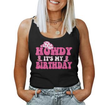 Its My Birthday Howdy Western Retro Cowboy Hat Women Tank Top - Monsterry AU