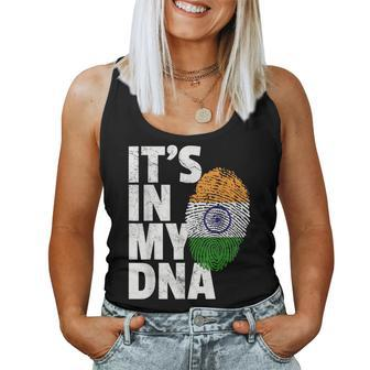 It's In My Dna India Flag Indian Novelty Women Tank Top | Mazezy