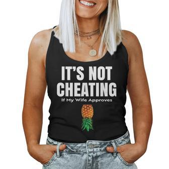 It's Not Cheating If My Wife Approves Husbands Women Tank Top | Mazezy