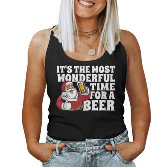 Its The Most Wonderful Time For A Beer Christmas In July Women Tank Top - Thegiftio UK
