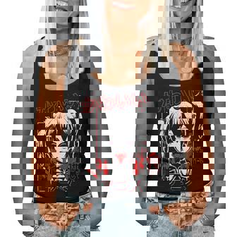 Japanese Anime Girl Scary Creepy Japanese Dark Anime Kawaii Women Tank Top | Mazezy