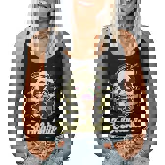 Japanese Anime Kawaii Boba Bubble Tea Panda Women Tank Top Basic Casual Daily Weekend Graphic - Thegiftio