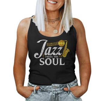 Jazz Music For Jazz Lovers Saxophone Women Tank Top | Mazezy