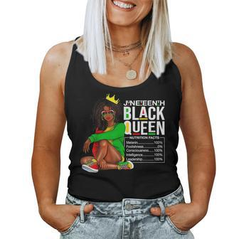 Junenth Black Queen Nutritional Facts 4Th Of July Women Tank Top Basic Casual Daily Weekend Graphic - Seseable