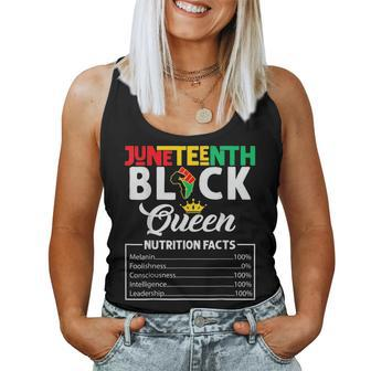 Junenth Black Queen Nutritional Facts Freedom Day Women Tank Top Basic Casual Daily Weekend Graphic - Seseable