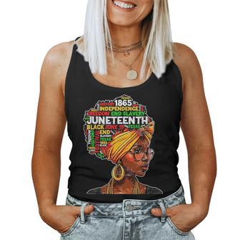 Junenth Celebrate 1865 Afro Black Natural Hair Women 1865 Women Tank Top | Mazezy