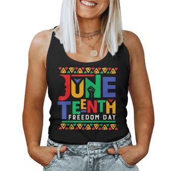 Junenth Celebrate Black Freedom Funny Women Men Outfit Women Tank Top Basic Casual Daily Weekend Graphic - Seseable