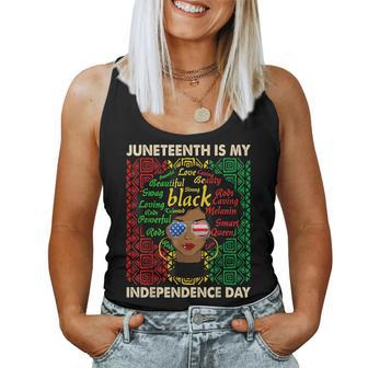 Junenth Is My Independence Day Black Women Afro Melanin Women Tank Top Basic Casual Daily Weekend Graphic - Seseable