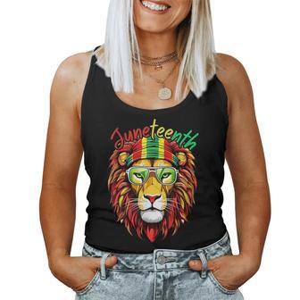 Junenth Lion Celebrate Women Dress Black History Freedom For Lion Lovers Women Tank Top | Mazezy
