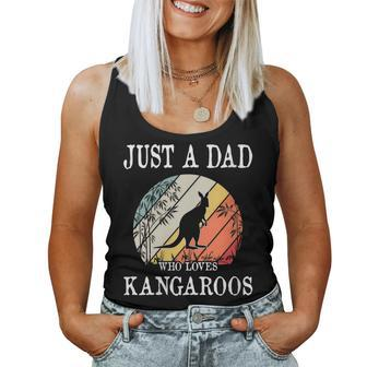Just A Dad Who Loves Kangaroos Women Tank Top | Mazezy