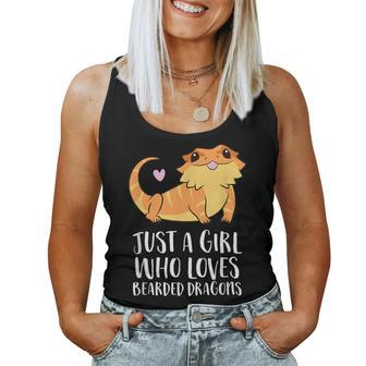 Just A Girl Who Loves Bearded Dragons Lizard Reptile Women Tank Top | Mazezy