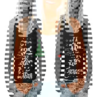 Just A Girl Who Loves Christmas A For Xmas Women Tank Top | Mazezy