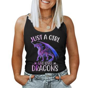 Just A Girl Who Loves Dragons Dragon Lovers Girls Women Tank Top - Seseable