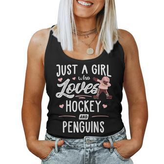 Just A Girl Who Loves Hockey And Penguins Women Women Tank Top | Mazezy