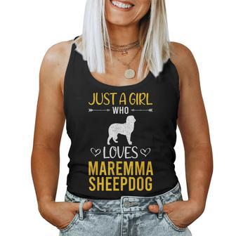 Just A Girl Who Loves Maremma Sheepdog Dog Lover Women Tank Top | Mazezy