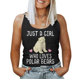 Just A Girl Who Loves Polar Bears Polar Bear Women Tank Top - Monsterry UK