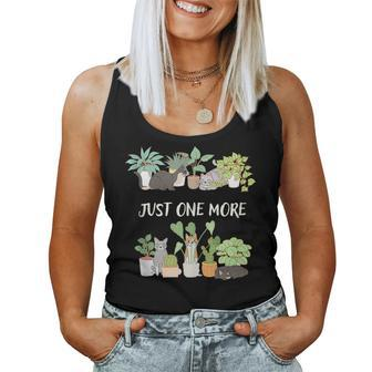 Just One More Plant And Cat - Funny Plant Cat Mom Mama Lover Women Tank Top Basic Casual Daily Weekend Graphic - Thegiftio UK