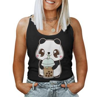 Kawaii Cute Boba Panda Bear Classic Bubble Pearl Milk Tea For Bear Lovers Women Tank Top | Mazezy