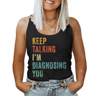 Keep Talking Slp Speech Language Pathologist Women Tank Top | Mazezy